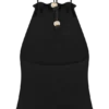 Abeda Cotton Top With Hardware – Black Abeda Cotton Top With Hardware – Black