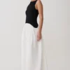 Acacia Contrast Sleeveless Maxi Dress – Black/White Acacia Contrast Sleeveless Maxi Dress – Black/White
