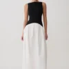 Acacia Contrast Sleeveless Maxi Dress – Black/White Acacia Contrast Sleeveless Maxi Dress – Black/White