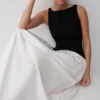 Acacia Contrast Sleeveless Maxi Dress – Black/White Acacia Contrast Sleeveless Maxi Dress – Black/White