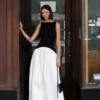 Acacia Contrast Sleeveless Maxi Dress – Black/White Acacia Contrast Sleeveless Maxi Dress – Black/White