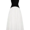 Acacia Contrast Sleeveless Maxi Dress – Black/White Acacia Contrast Sleeveless Maxi Dress – Black/White
