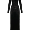 Acadia Diamante Long Sleeve Maxi Dress – Black Acadia Diamante Long Sleeve Maxi Dress – Black
