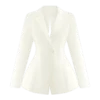 Ada Tailored Satin Blazer – Ivory