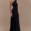 Adalyn One Shoulder Crepe Maxi Dress – Black Adalyn One Shoulder Crepe Maxi Dress – Black
