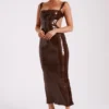 Adoria Sequin Cut Out Maxi Dress – Chocolate Adoria Sequin Cut Out Maxi Dress – Chocolate