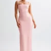 Adoria Sequin Cut Out Maxi Dress – Pale Pink Adoria Sequin Cut Out Maxi Dress – Pale Pink