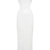 Adoria Sequin Cut Out Maxi Dress – White