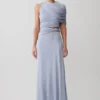 Adrienne Lurex Knot Maxi Skirt – Pastel Blue Adrienne Lurex Knot Maxi Skirt – Pastel Blue