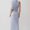 Adrienne Lurex Knot Maxi Skirt – Pastel Blue Adrienne Lurex Knot Maxi Skirt – Pastel Blue