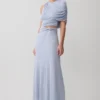 Adrienne Lurex Knot Maxi Skirt – Pastel Blue Adrienne Lurex Knot Maxi Skirt – Pastel Blue