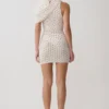 Adrienne One Shoulder Mesh Mini Dress – Polka Dot Adrienne One Shoulder Mesh Mini Dress – Polka Dot