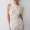 Adrienne One Shoulder Mesh Mini Dress – Polka Dot Adrienne One Shoulder Mesh Mini Dress – Polka Dot