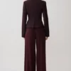 Agatha Square Neck Blazer – Plum Pinstripe Agatha Square Neck Blazer – Plum Pinstripe