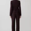 Agatha Straight Leg Suiting Pants – Plum Pinstripe Agatha Straight Leg Suiting Pants – Plum Pinstripe