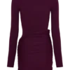 Agness Long Sleeve Button Up Knit Dress – Plum Agness Long Sleeve Button Up Knit Dress – Plum
