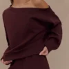Aiden Slouchy Crew Jumper – Chocolate Aiden Slouchy Crew Jumper – Chocolate