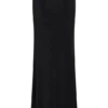 Ainsley Asymmetrical Maxi Skirt With Floral Hardware – Black Ainsley Asymmetrical Maxi Skirt With Floral Hardware – Black