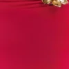 Ainsley Asymmetrical Maxi Skirt With Floral Hardware – Fuchsia Pink Ainsley Asymmetrical Maxi Skirt With Floral Hardware – Fuchsia Pink