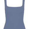Aisling Ribbed Square Neck Sleeveless Top – Cornflower Blue Aisling Ribbed Square Neck Sleeveless Top – Cornflower Blue