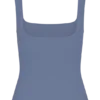 Aisling Ribbed Square Neck Sleeveless Top – Cornflower Blue Aisling Ribbed Square Neck Sleeveless Top – Cornflower Blue