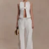 Aldea Cotton Sleeveless Top – White Aldea Cotton Sleeveless Top – White