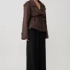 Alden Short Trench Jacket – Chocolate Alden Short Trench Jacket – Chocolate