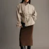 Alden Short Trench Jacket – Pebble Alden Short Trench Jacket – Pebble