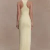 Alessandra Slinky Ruffle Maxi Dress – Lemon Alessandra Slinky Ruffle Maxi Dress – Lemon