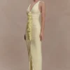 Alessandra Slinky Ruffle Maxi Dress – Lemon Alessandra Slinky Ruffle Maxi Dress – Lemon