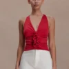Alessandra Slinky Ruffle Top – Ruby Alessandra Slinky Ruffle Top – Ruby