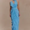 Alex Chiffon Maxi Dress – Blue