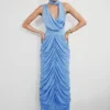 Alex Chiffon Maxi Dress – Blue