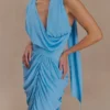 Alex Chiffon Maxi Dress – Blue