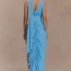 Alex Chiffon Maxi Dress – Blue