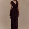 Alex Chiffon Maxi Dress – Cacao Brown Alex Chiffon Maxi Dress – Cacao Brown