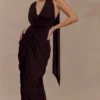Alex Chiffon Maxi Dress – Cacao Brown Alex Chiffon Maxi Dress – Cacao Brown