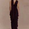 Alex Chiffon Maxi Dress – Cacao Brown Alex Chiffon Maxi Dress – Cacao Brown