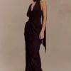 Alex Chiffon Maxi Dress – Cacao Brown Alex Chiffon Maxi Dress – Cacao Brown