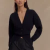 Alexia Buttoned Oversized Cardigan – Black Alexia Buttoned Oversized Cardigan – Black