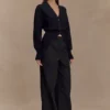 Alexia Buttoned Oversized Cardigan – Black Alexia Buttoned Oversized Cardigan – Black