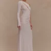 Alexius One Shoulder Knit Maxi Dress – Dusty Pink