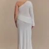 Alexius One Shoulder Knit Maxi Dress – Ivory Alexius One Shoulder Knit Maxi Dress – Ivory