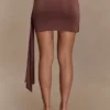 Alicent Slinky Beaded Mini Skirt – Chocolate Alicent Slinky Beaded Mini Skirt – Chocolate