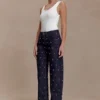 Alima Mid Rise Stud Denim Jeans – Washed Indigo Blue Alima Mid Rise Stud Denim Jeans – Washed Indigo Blue