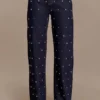 Alima Mid Rise Stud Denim Jeans – Washed Indigo Blue Alima Mid Rise Stud Denim Jeans – Washed Indigo Blue