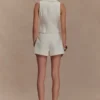 Alix Mixed Button Vest – Ivory Alix Mixed Button Vest – Ivory