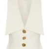 Alix Mixed Button Vest – Ivory Alix Mixed Button Vest – Ivory