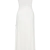 Allegra Off Shoulder Ruffle Midi Dress – Ivory