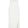 Allegra Off Shoulder Ruffle Midi Dress – Ivory